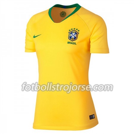 Brasilien Matchtröjor Dam Hemma Fotbollströja VM 2018 Brasilien Matchtröjor Dam Hemma Fotbollströja VM 2018